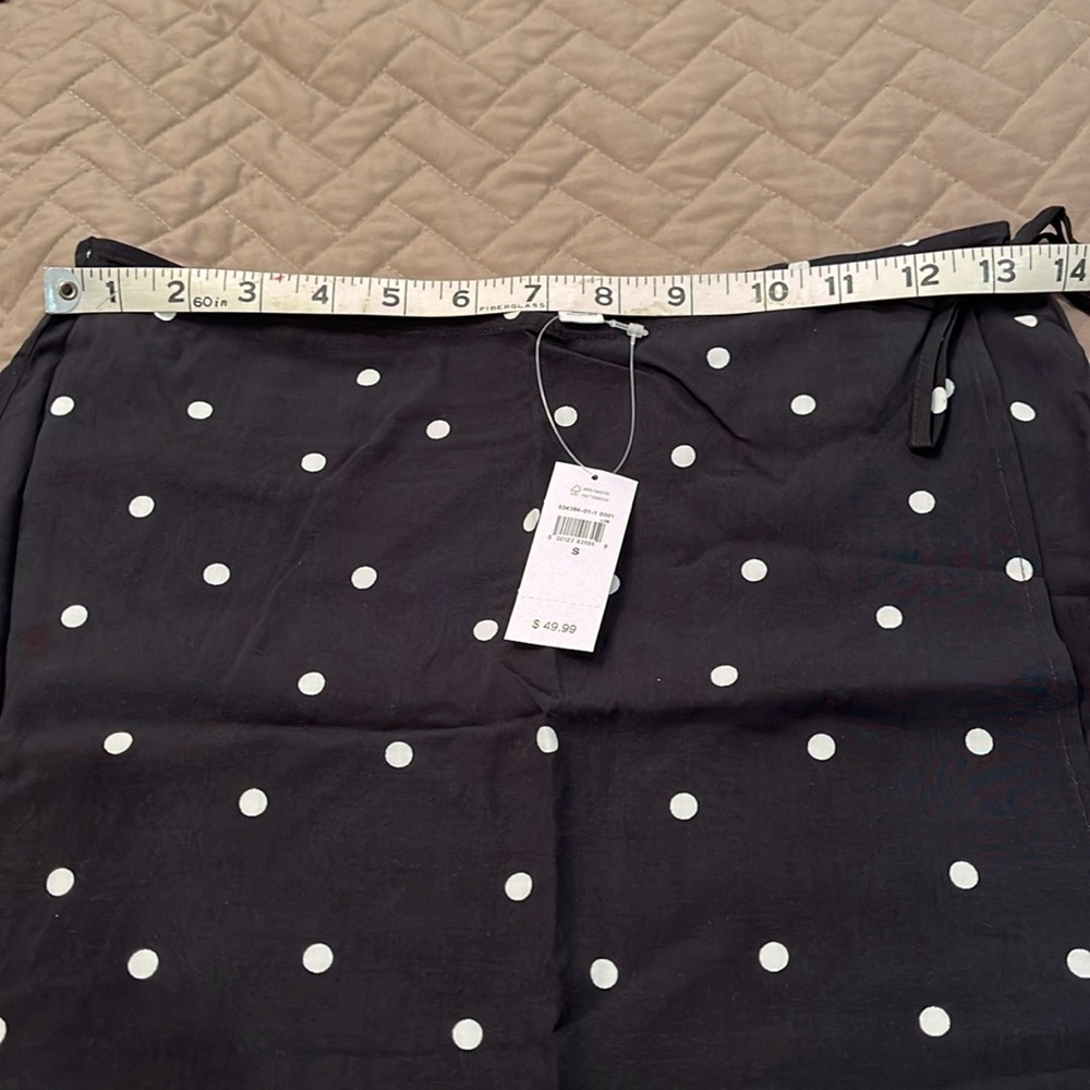 GAP Polka Dot Print Tie-Waist Mini Skirt/NWT/S - Picture 6 of 11